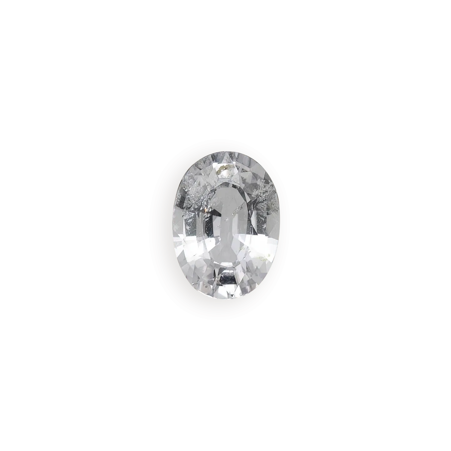 1.42ct Oval Cut White Madagascar Sapphire