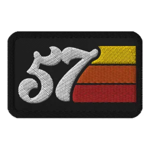 57 - 1957 Retro Groovy Birthday Year Embroidered patches