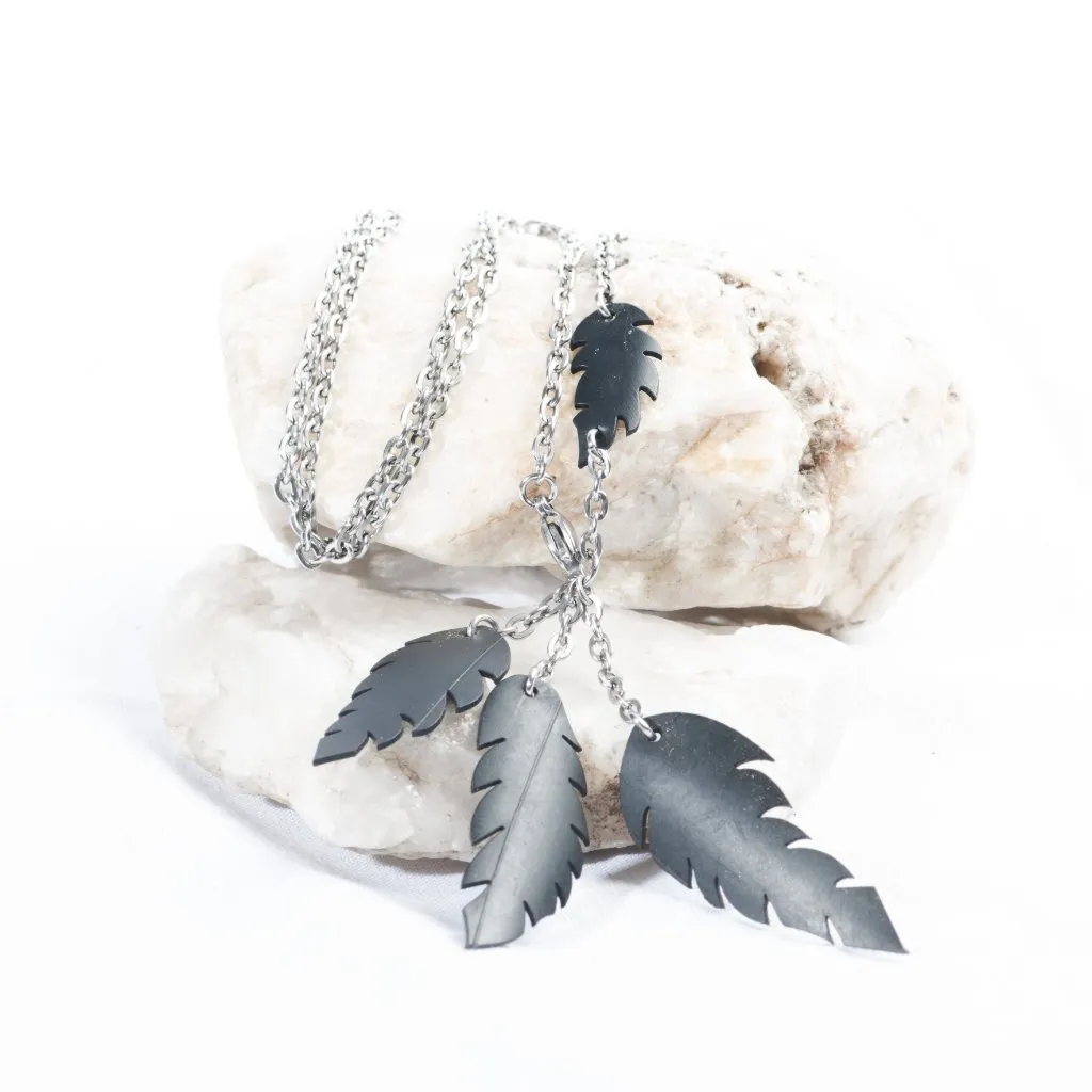 A-symmetrical Feather Necklace