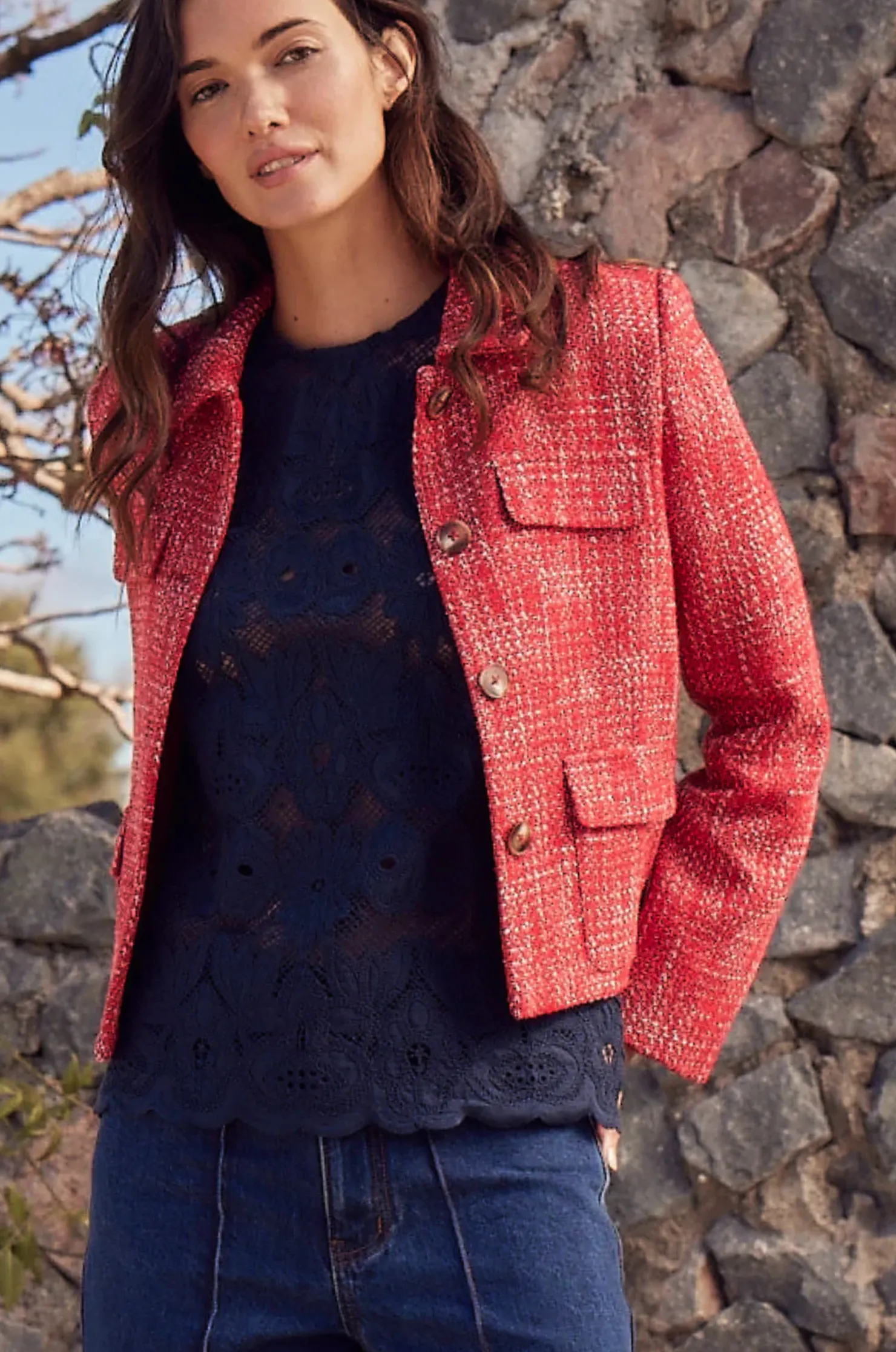 ADJOIN Jacket | FIRE BOUCLE