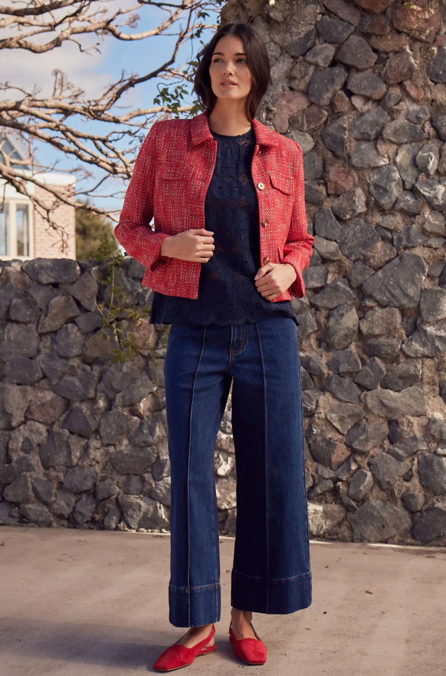 ADJOIN Jacket | FIRE BOUCLE