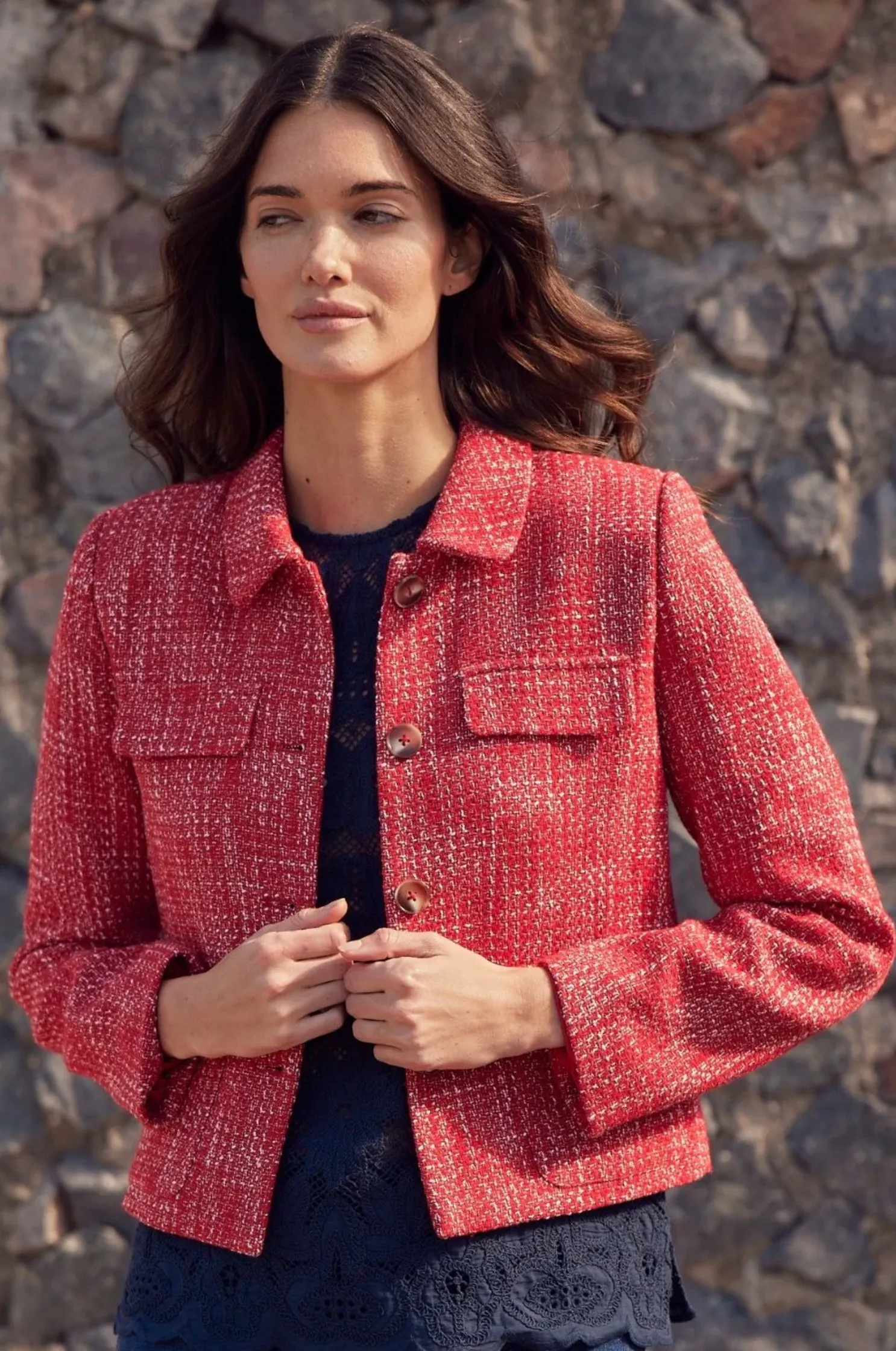 ADJOIN Jacket | FIRE BOUCLE