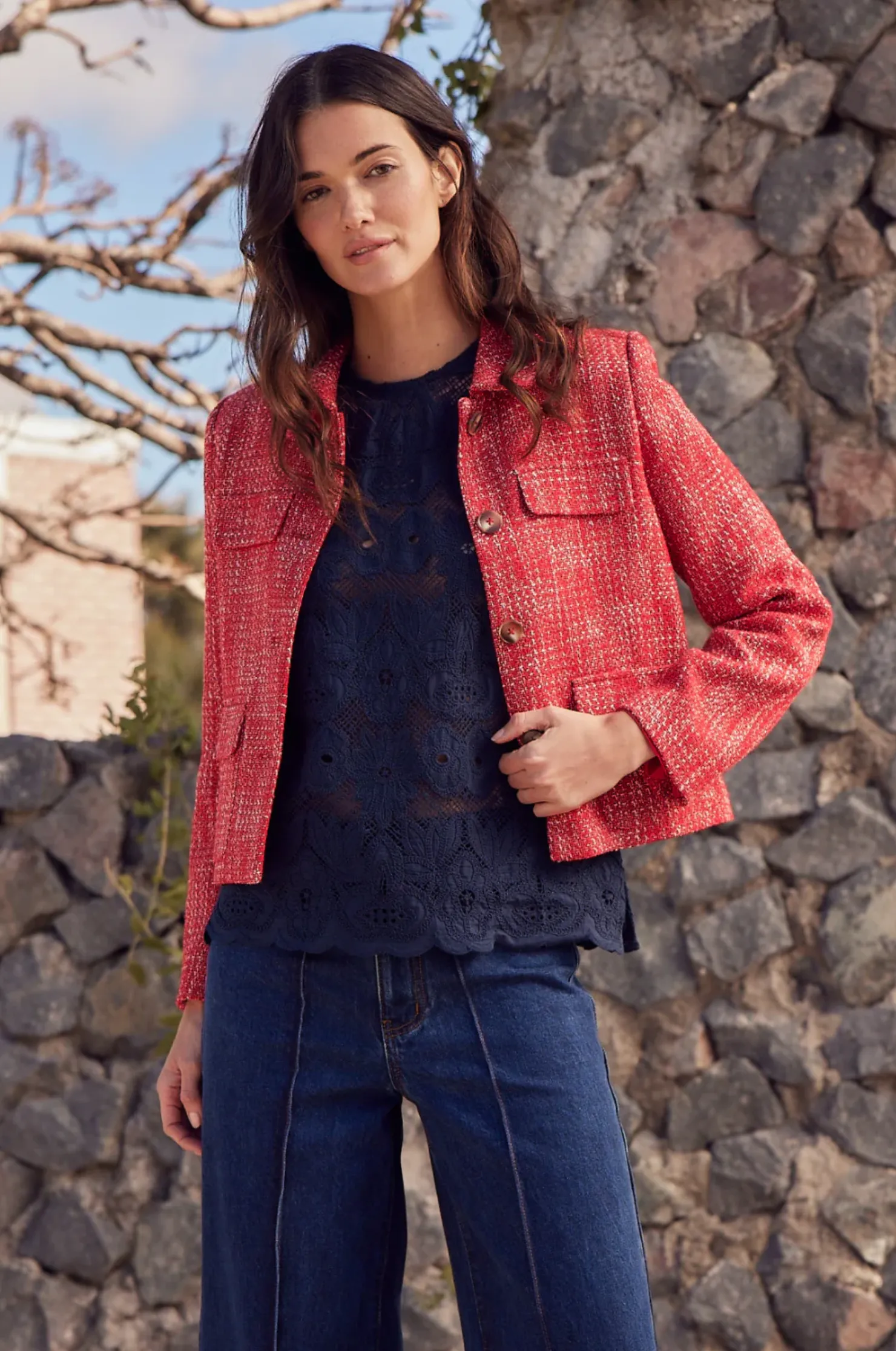 ADJOIN Jacket | FIRE BOUCLE