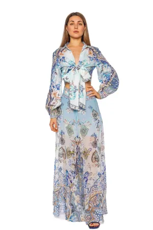 Al Manial Palace Memoirs Cropped Wrap Shirt