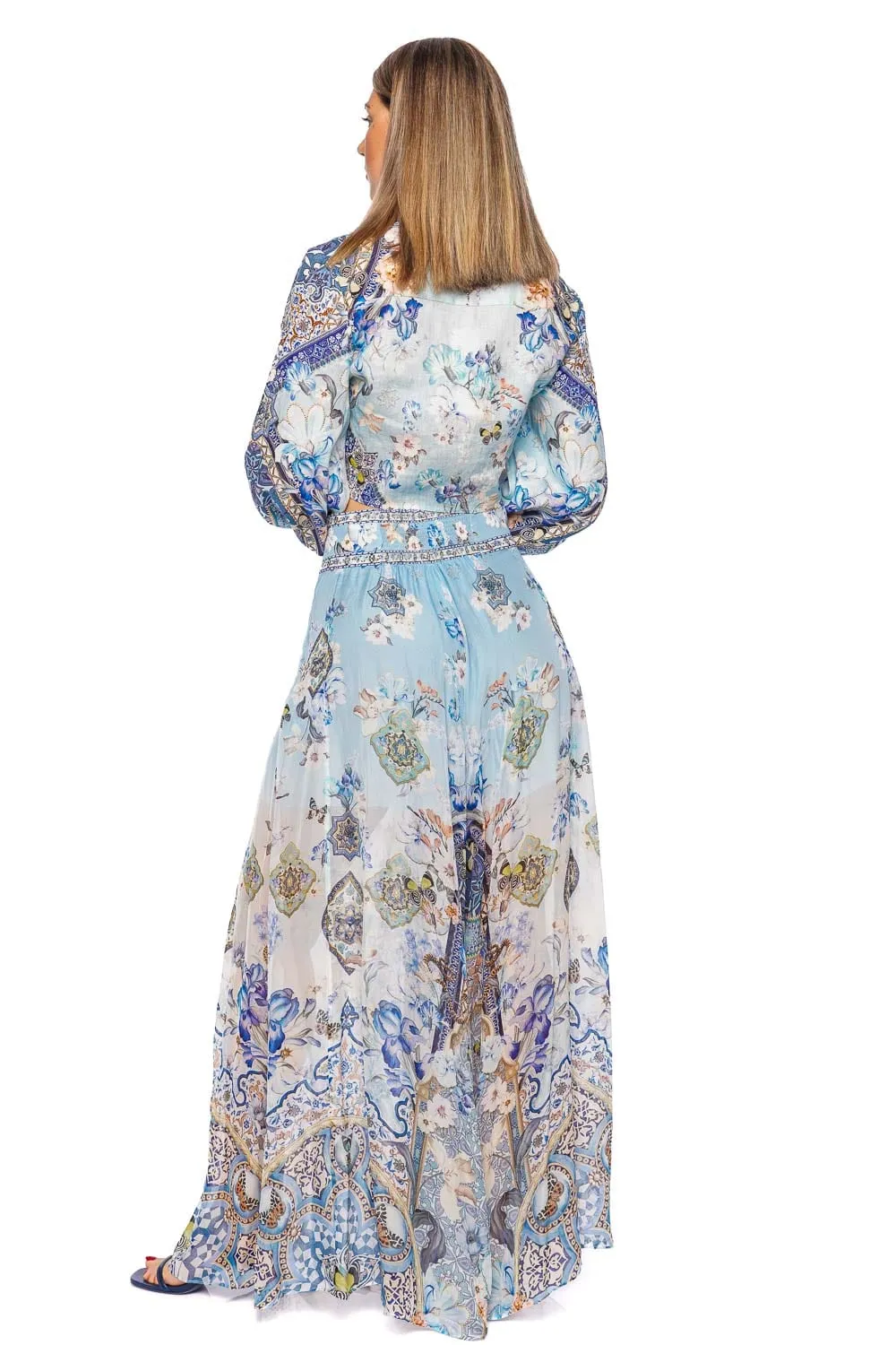 Al Manial Palace Memoirs Cropped Wrap Shirt