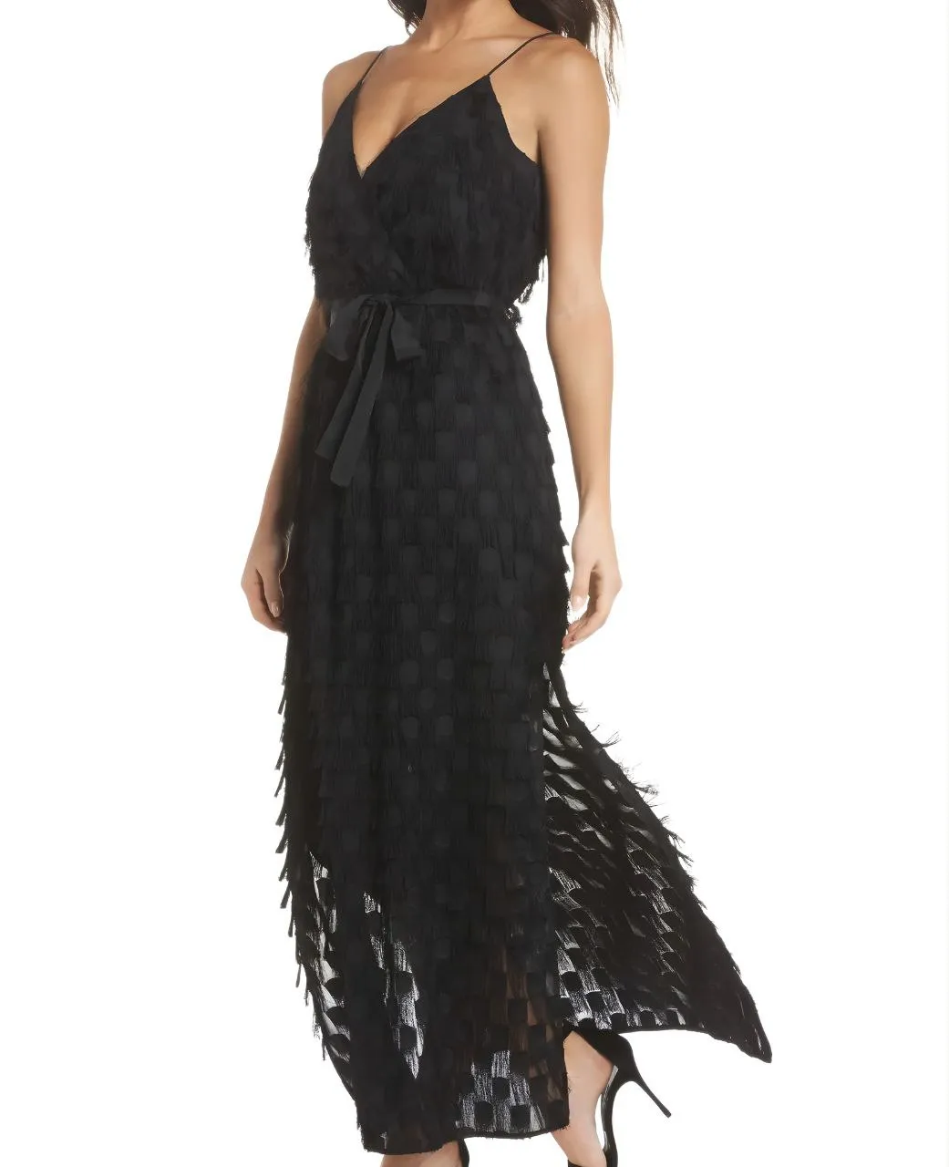 ALI & JAY Women's Black V-Neck Roosevelt Life Maxi Dress #7030049 X-Small NWT