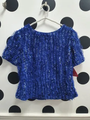 Amber Cobalt Embellished Occasion Top
