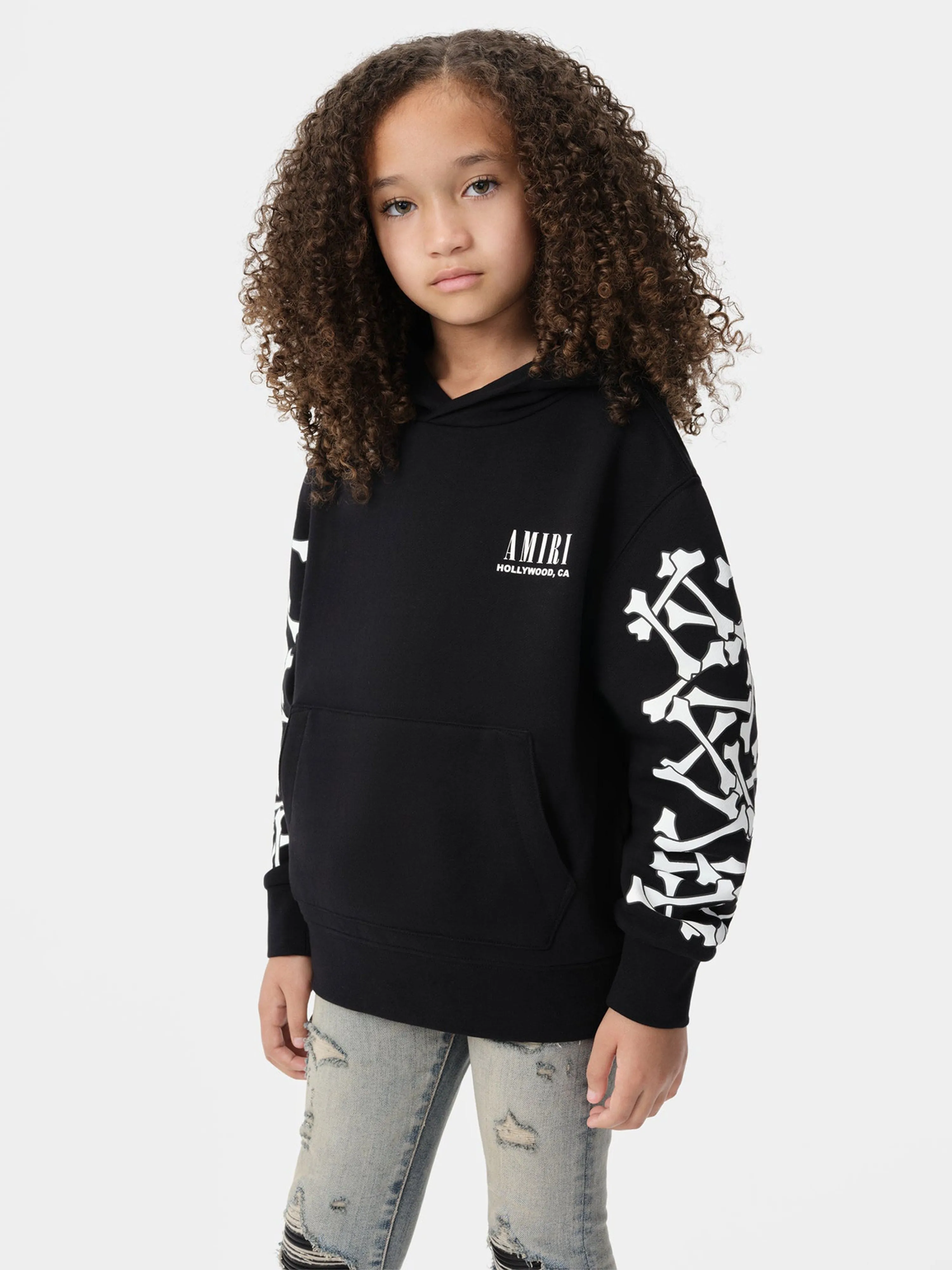 Amiri Kids Bones Hoodie in Black