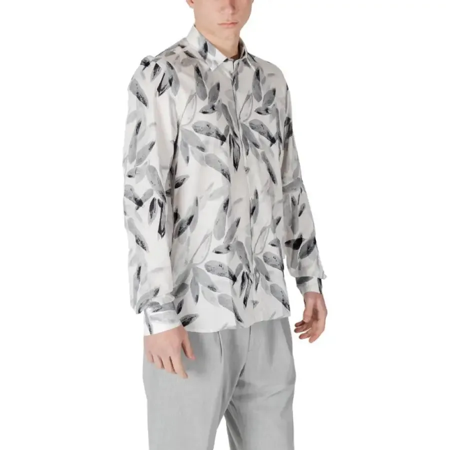 Antony Morato White Floral Classic Shirt