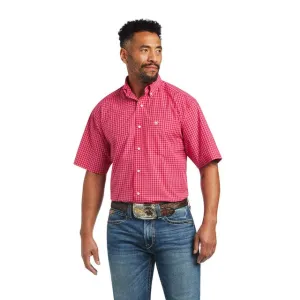 Ariat Shirt Mens Pro Series Miles Classic Bright Rose