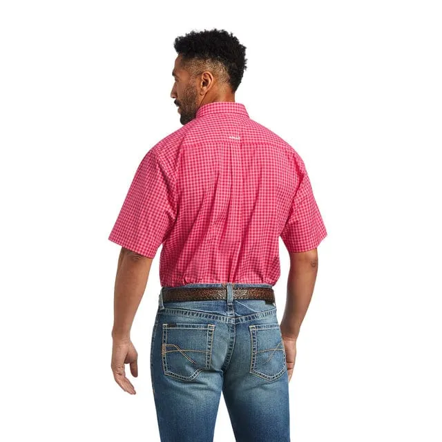 Ariat Shirt Mens Pro Series Miles Classic Bright Rose