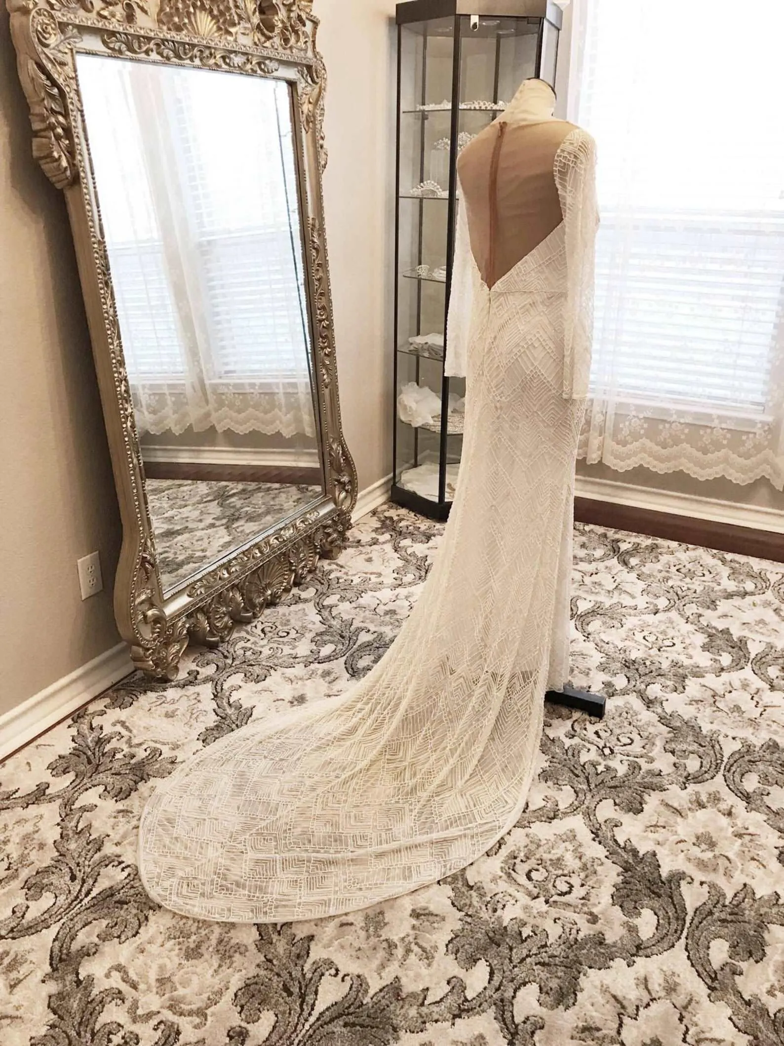 Art Deco Fully Beaded Fit & Flare Wedding Dress | Melody