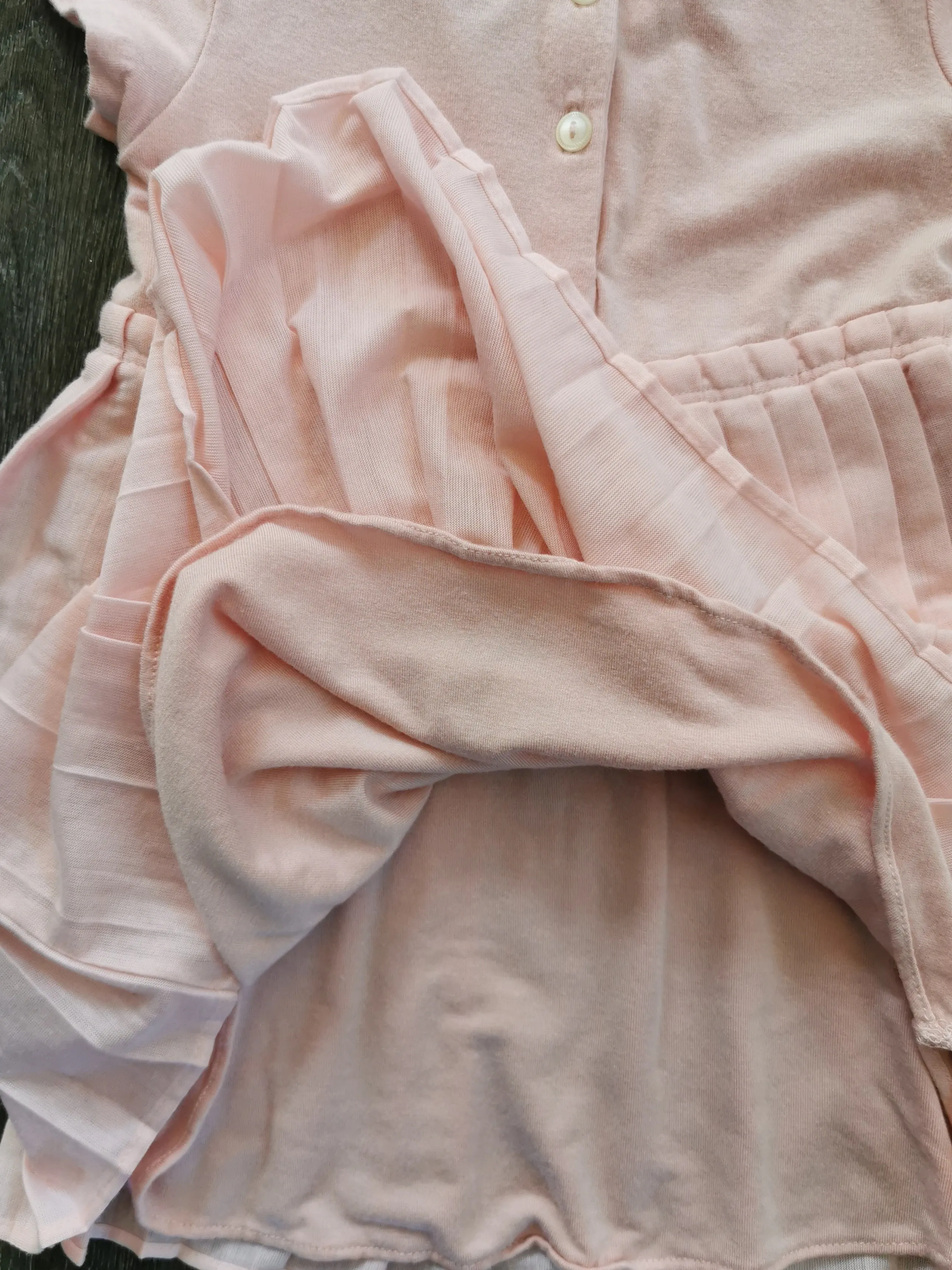 BABY GIRL SIZE 6 MONTHS - RALPH LAUREN Baby Pink, Soft Pleated Dress EUC B38