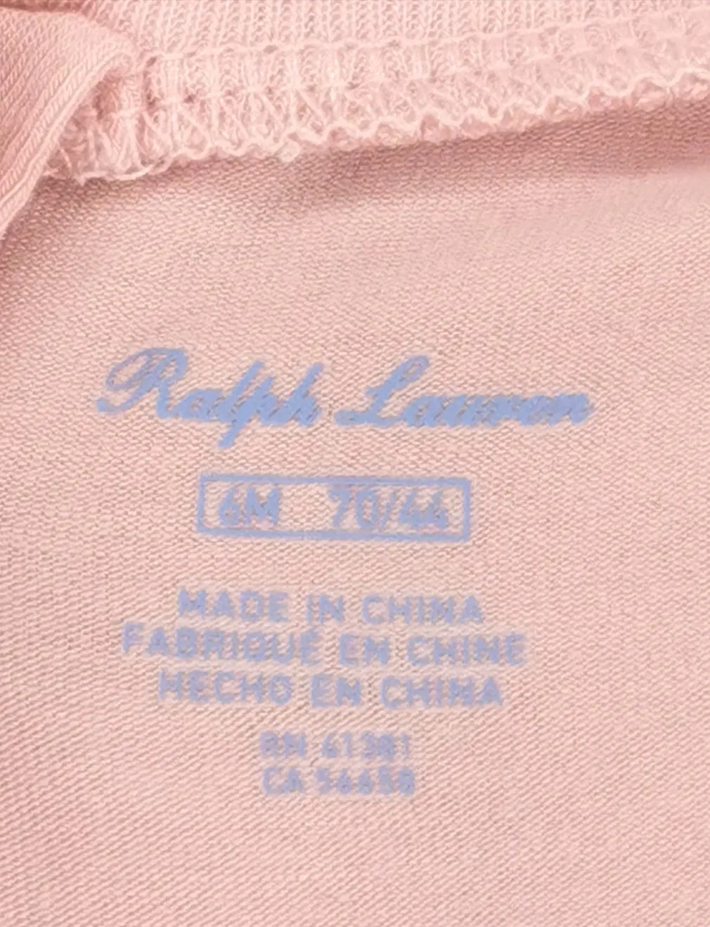BABY GIRL SIZE 6 MONTHS - RALPH LAUREN Baby Pink, Soft Pleated Dress EUC B38