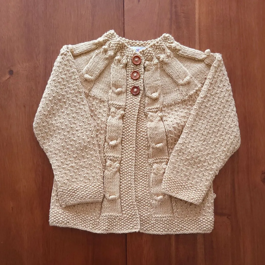 Baby Owl Cardigan - In Stock