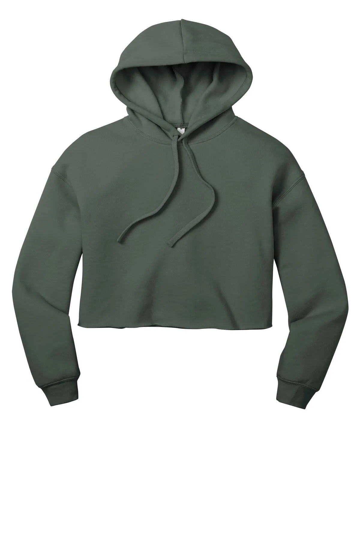 BELLA CANVAS  Women's Sponge Fleece Cropped Fleece Hoodie. BC7502 Military Green