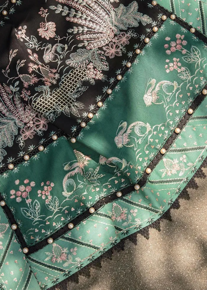 Black and Green Lawn Salwar Kameez Pakistani Eid Dress
