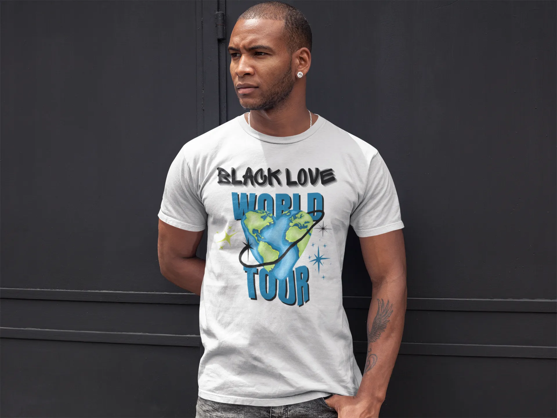 Black Love World Tour Unisex T-Shirt (Blue)
