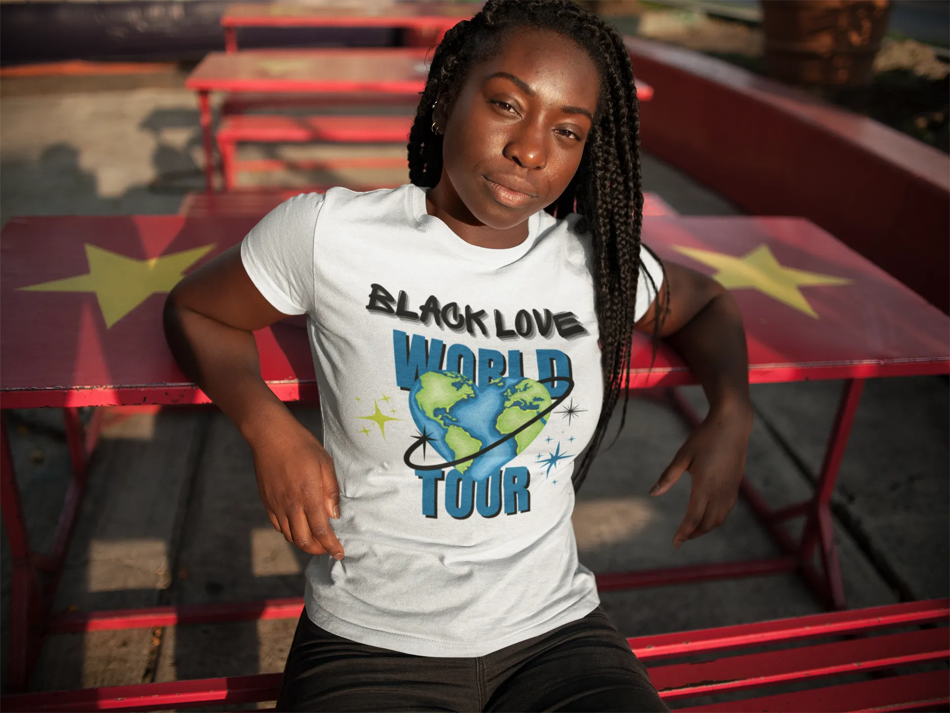 Black Love World Tour Unisex T-Shirt (Blue)