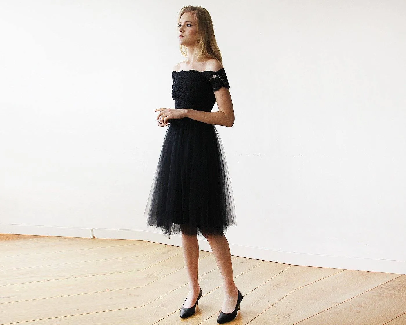 Black Midi Dress #1153