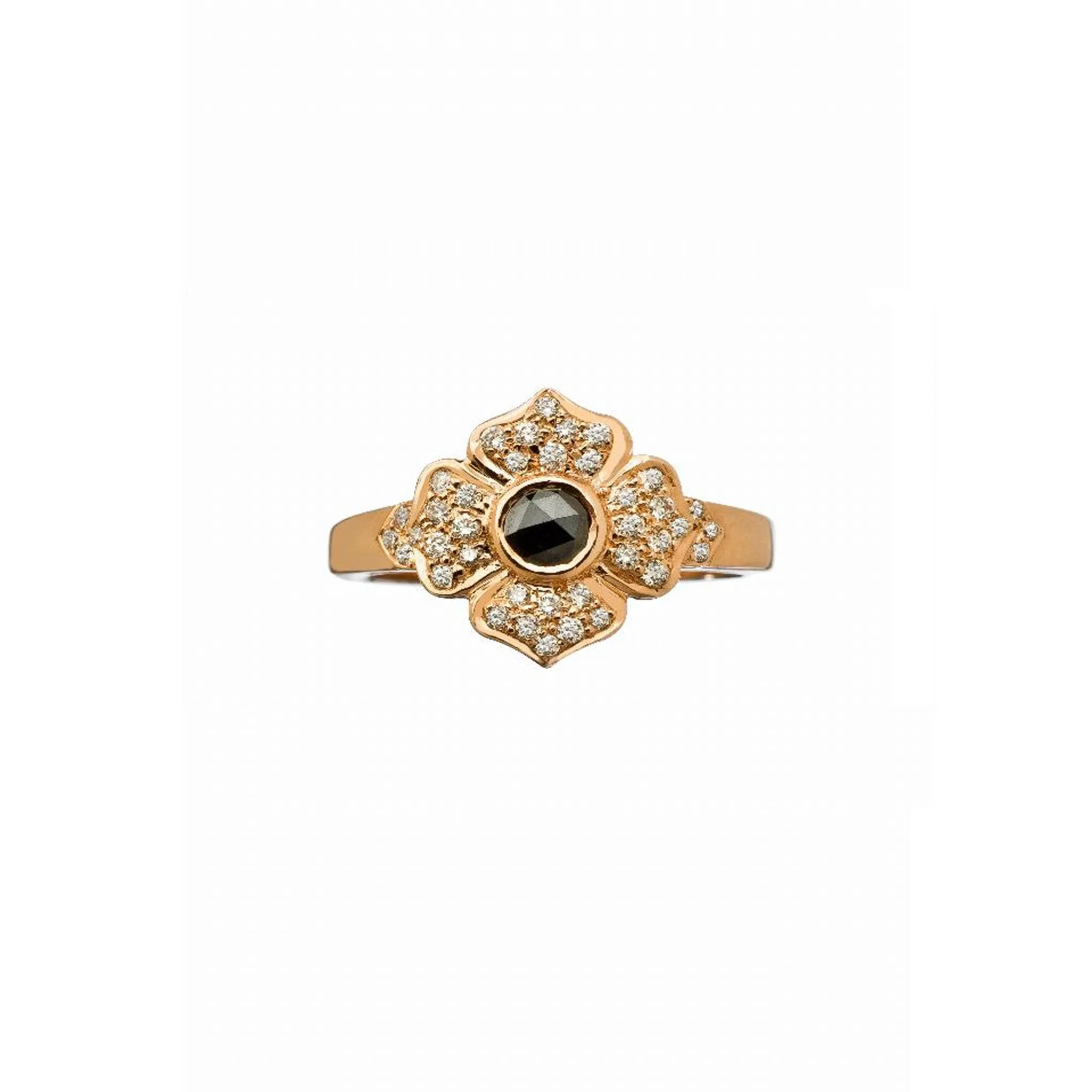 Black Rose Cut Diamond Ring