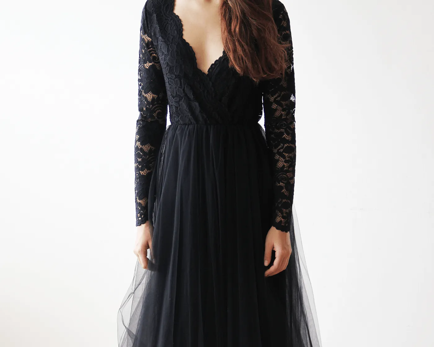Black Tulle dress  1125