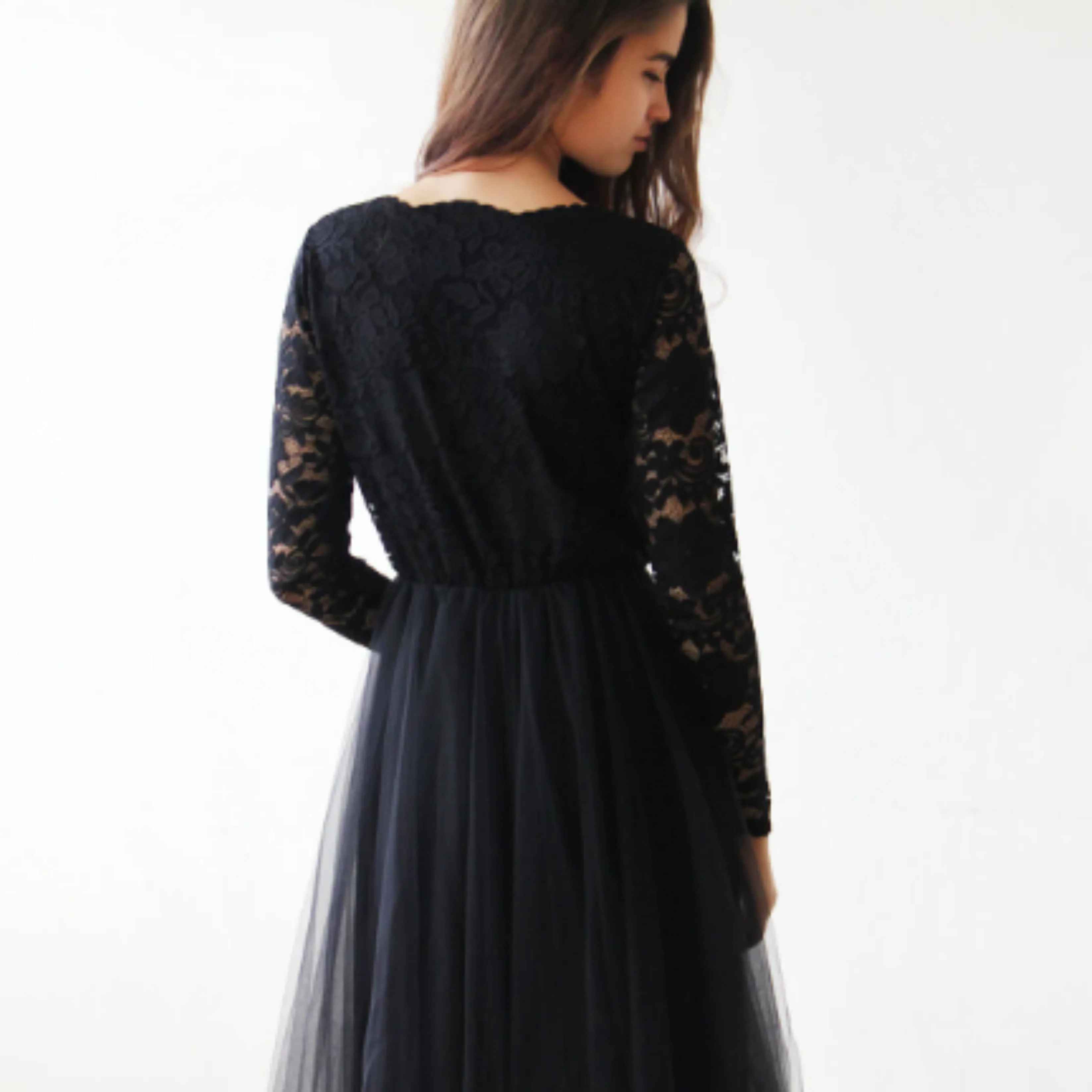 Black Tulle dress  1125