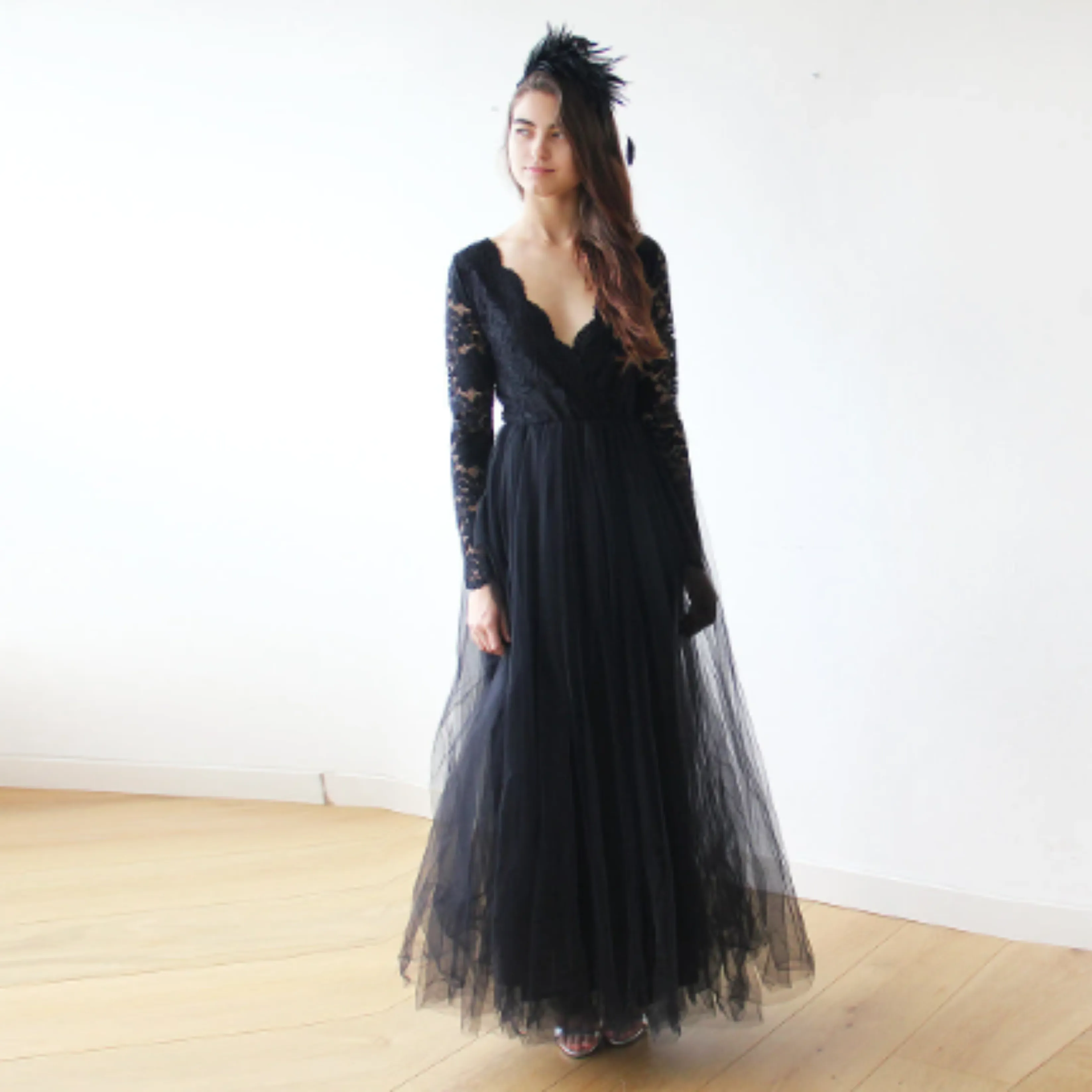 Black Tulle dress  1125