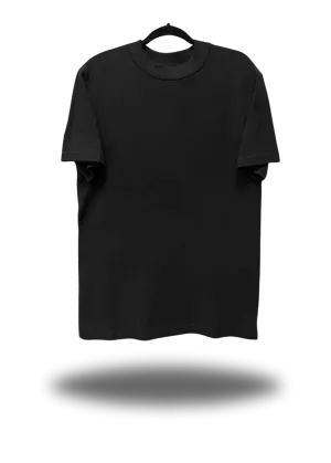 BLANK BLACK MOCK NECK TEE