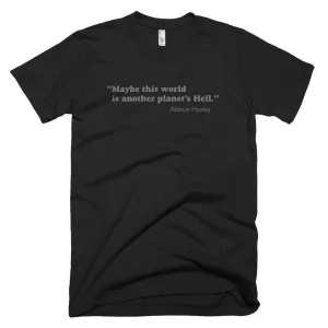 Bleak "Aldous Huxley" Quote Unisex Tee in Gray