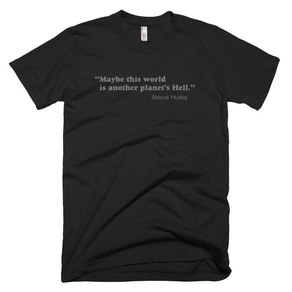 Bleak "Aldous Huxley" Quote Unisex Tee in Gray