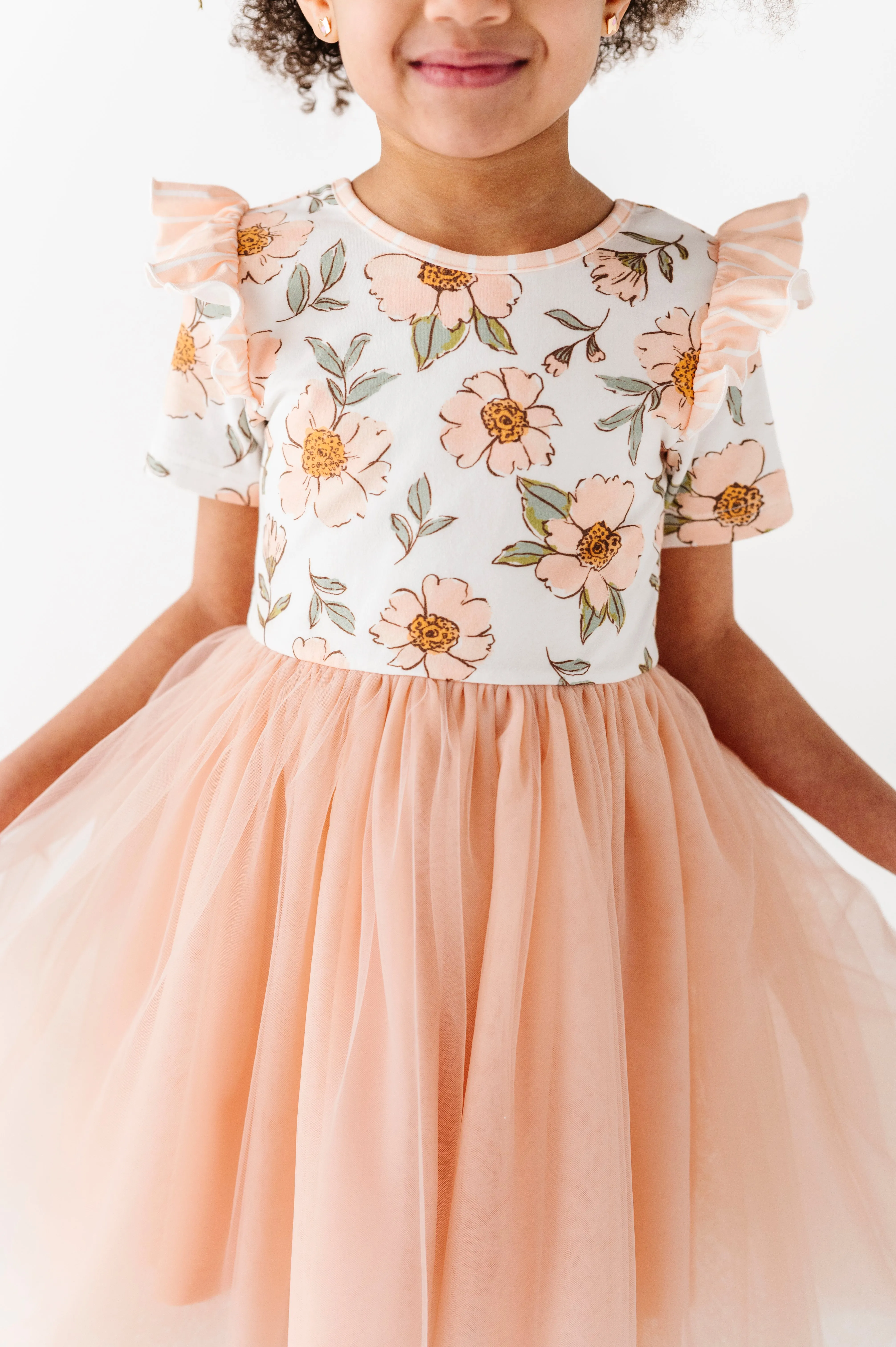 Blush Sweet Peonies | Tulle Dress