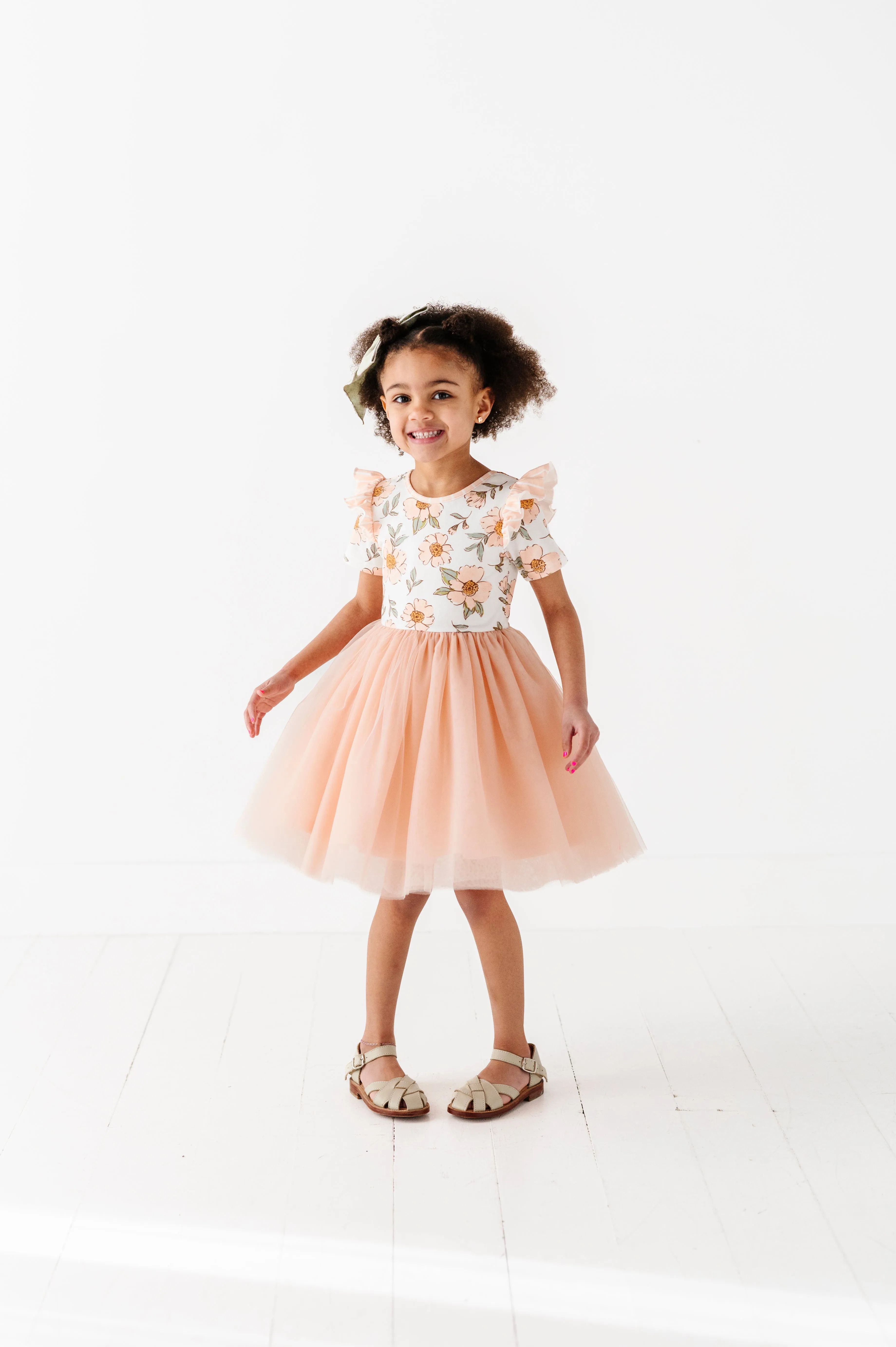 Blush Sweet Peonies | Tulle Dress