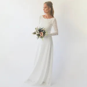 Boat neckline dress #1297