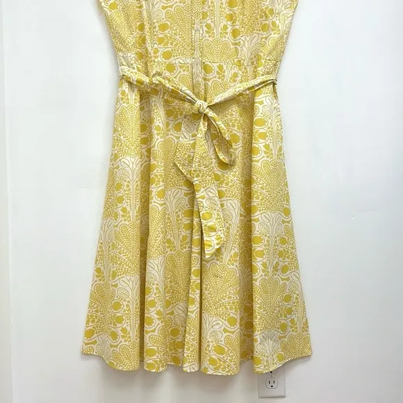 Boden Amy Sleeveless Midi Fit &amp; Flare Shirt Dress Passionfruit Gardenia - 16-18