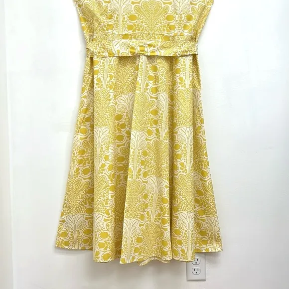 Boden Amy Sleeveless Midi Fit &amp; Flare Shirt Dress Passionfruit Gardenia - 16-18