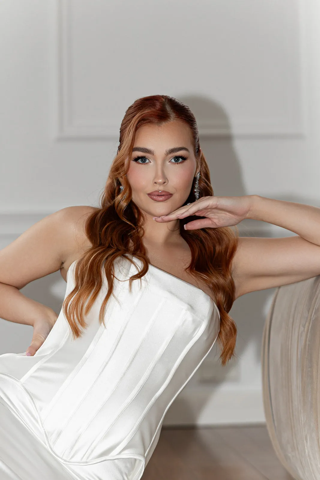 Bonette satin corset and skirt bridal set