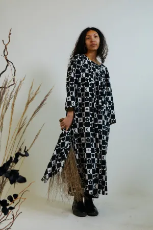 Calendula dress in checkerboard