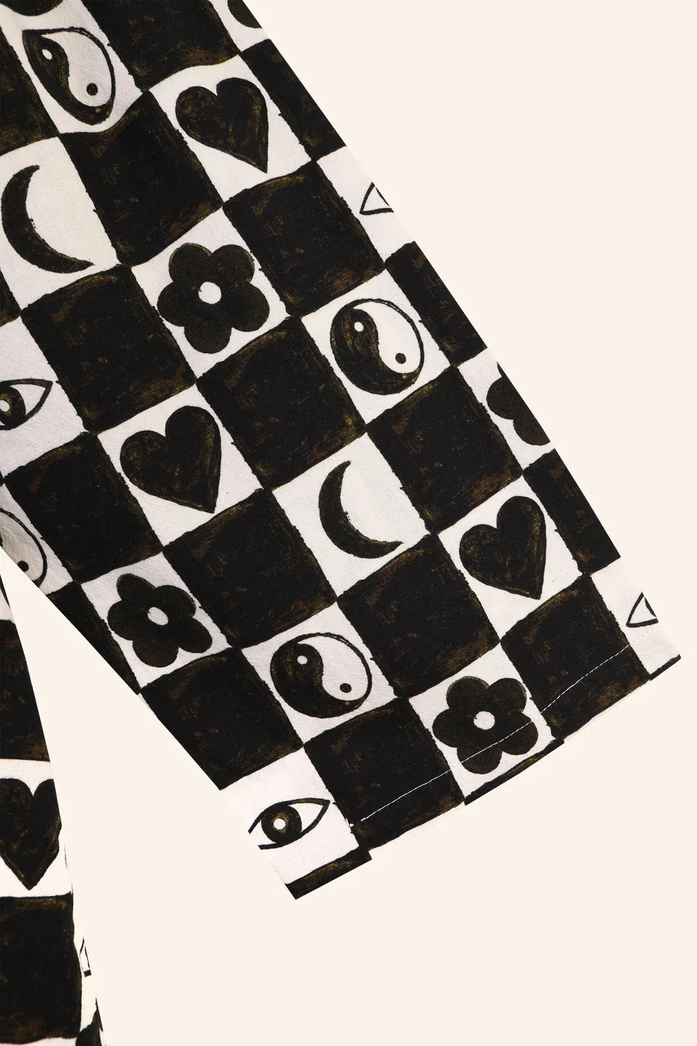 Calendula dress in checkerboard