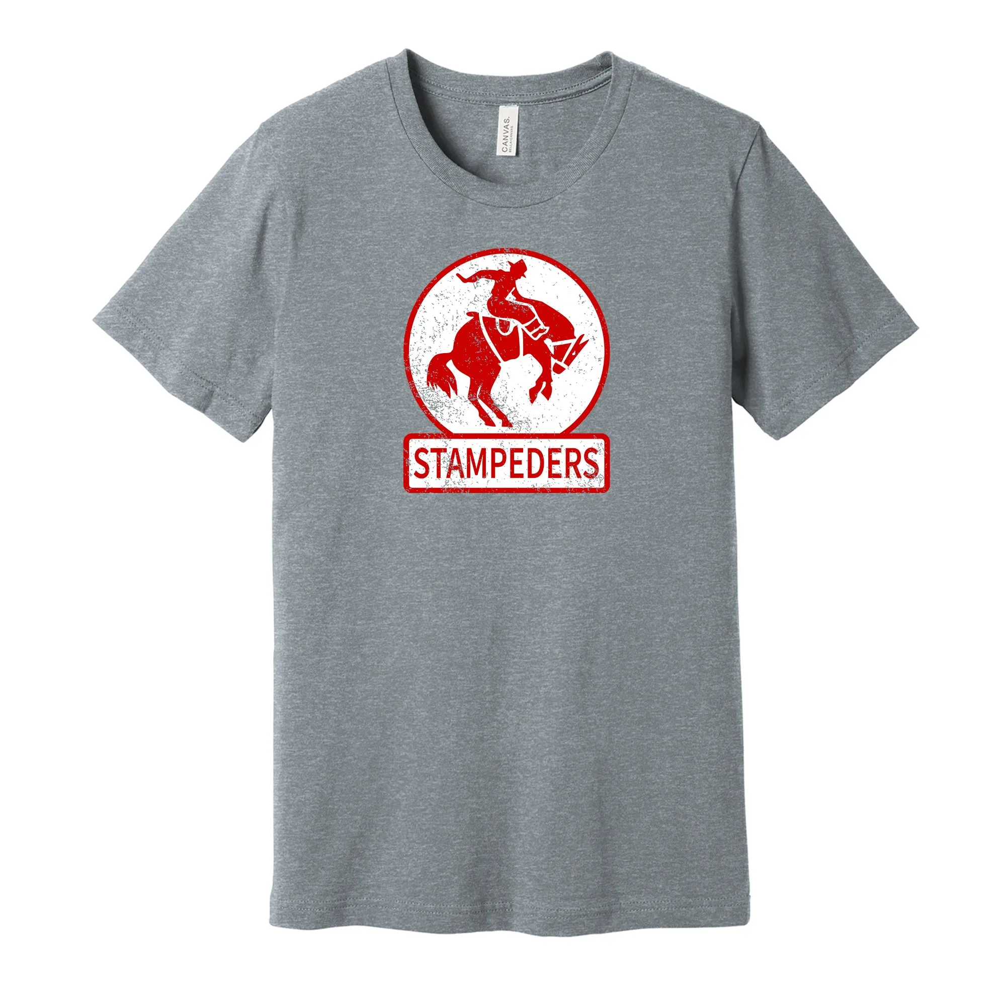 Calgary Stampeders Distressed Logo - Defunct Canadian Sports Team Shirt - Celebrate Calgary Hockey Heritage and History - Hyper Than Hype Shirts