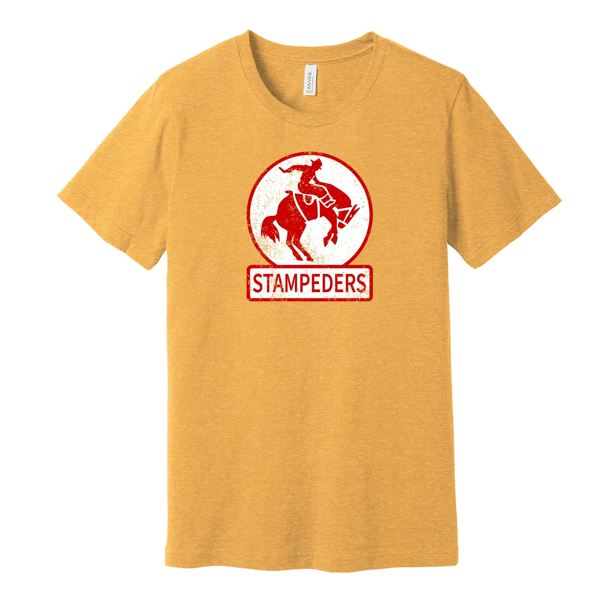 Calgary Stampeders Distressed Logo - Defunct Canadian Sports Team Shirt - Celebrate Calgary Hockey Heritage and History - Hyper Than Hype Shirts