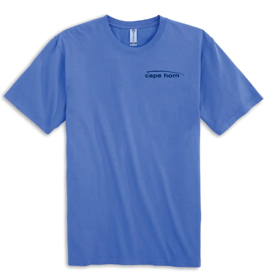 Cape Horn Marlin Design Cotton Shirt - Marine Blue