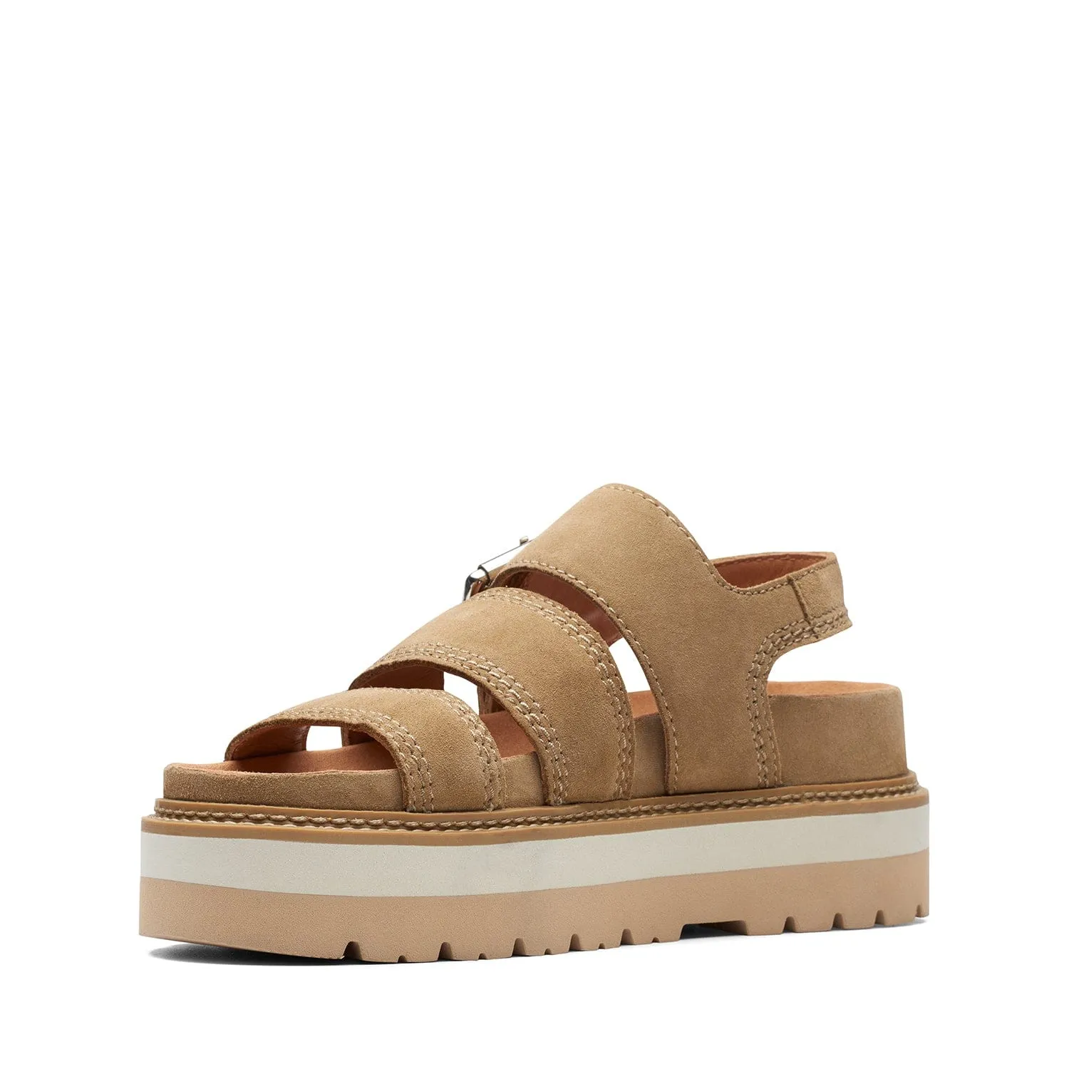 Clarks Orianna Over - Sandals - Dark Sand - 261715074 - D Width (Standard Fit)