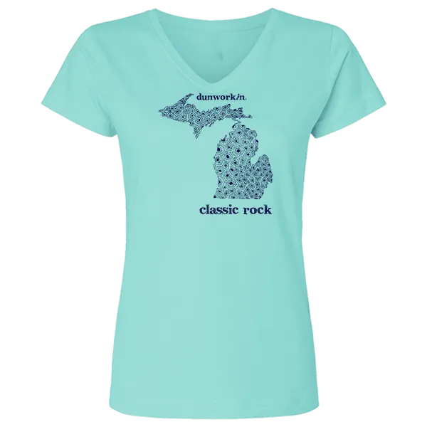 Classic Rock Women's Short Sleeve V Neck Tee