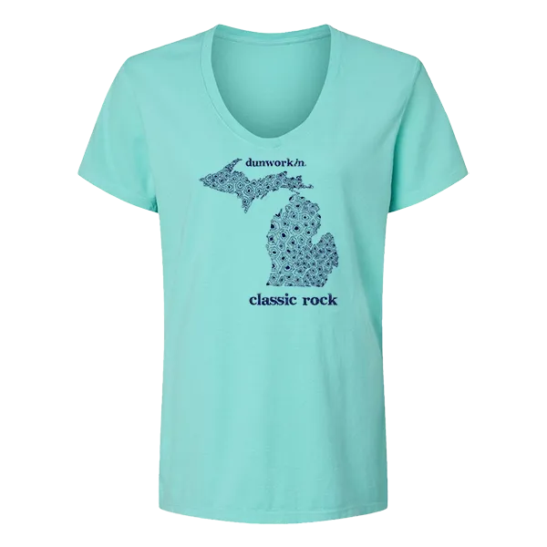 Classic Rock Women's Short Sleeve V Neck Tee