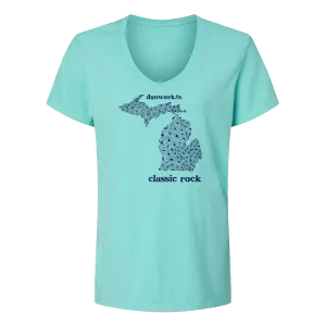 Classic Rock Women's Short Sleeve V Neck Tee