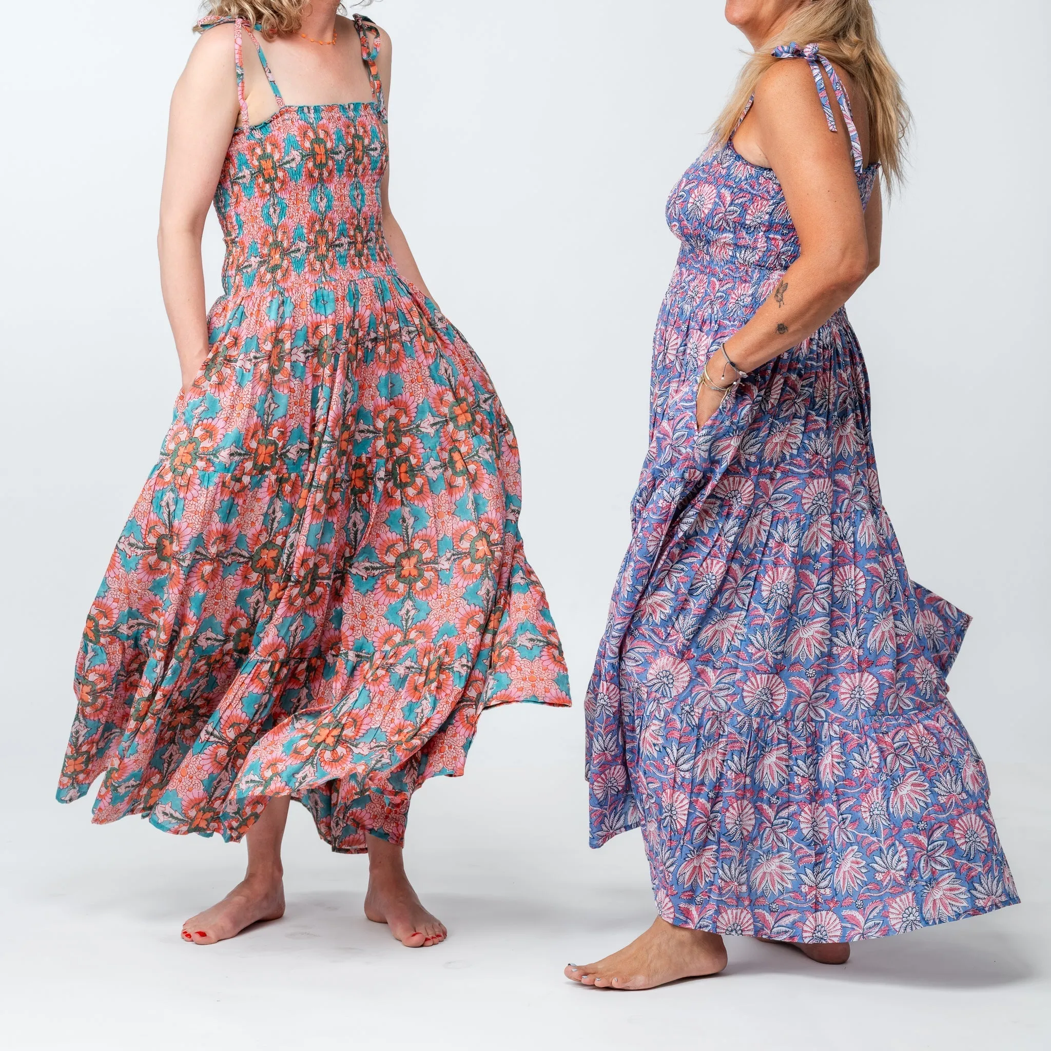 Colorful Halter Maxi Dress