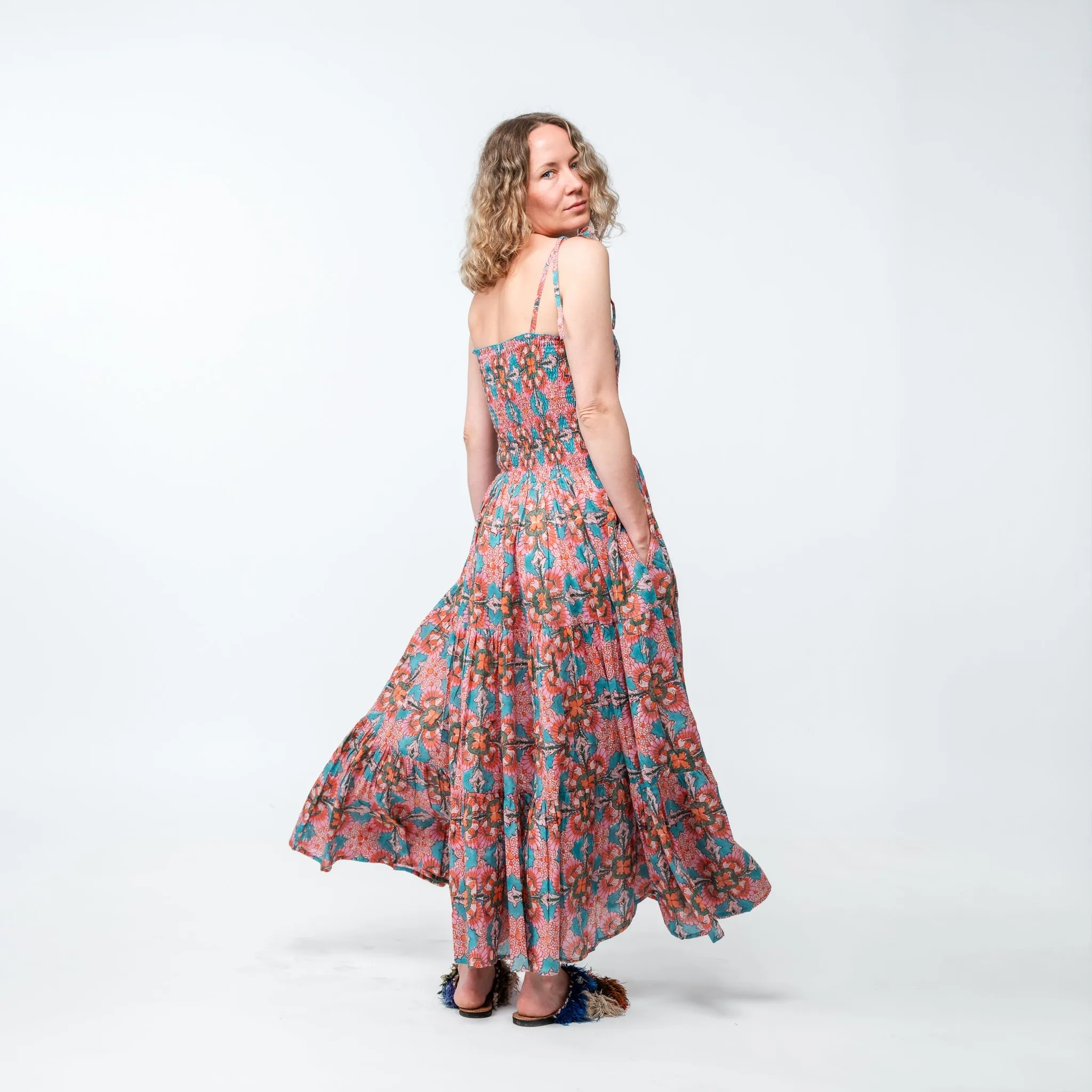 Colorful Halter Maxi Dress