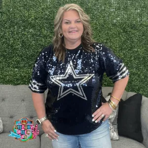 Cowboy Fans Sequin Dress/Top