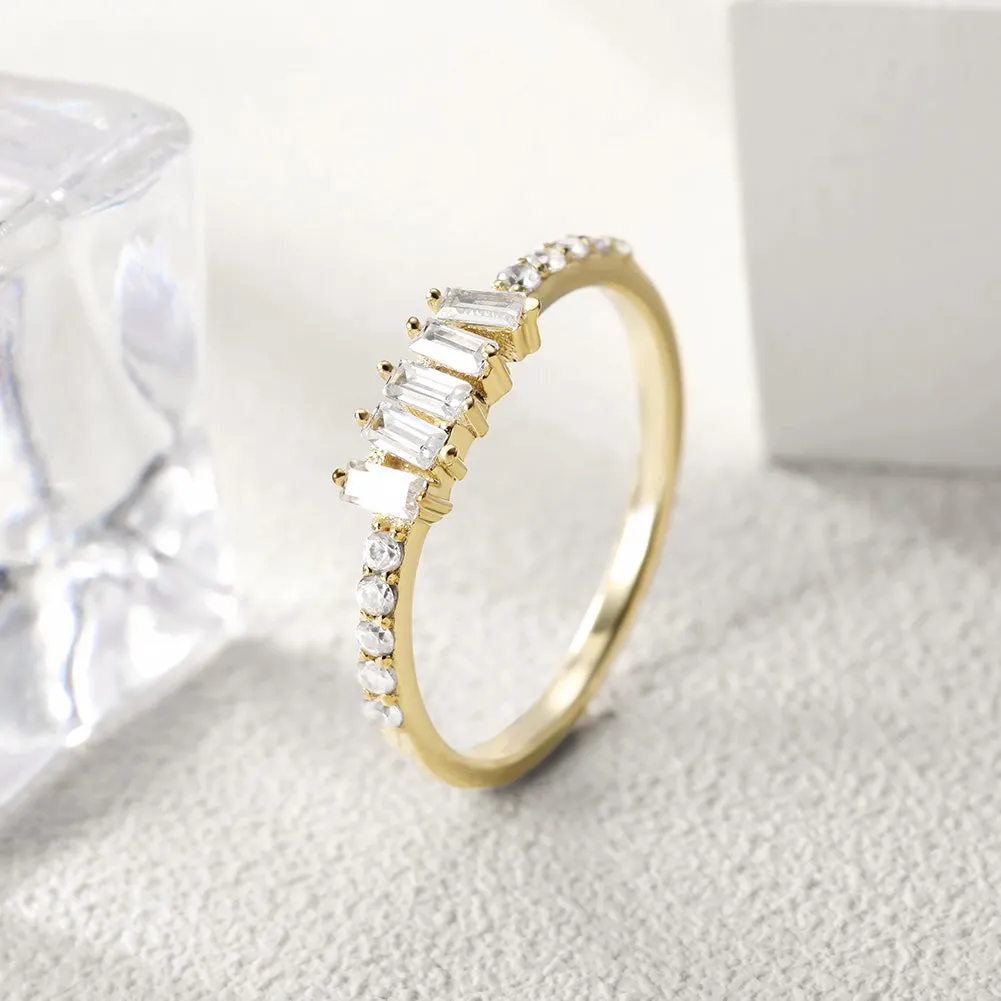 Creative gemstone smooth ring-SSR073